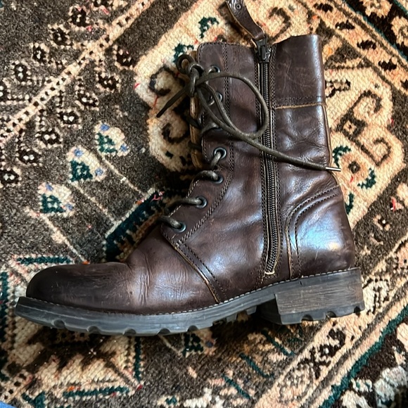 Palladium Leather Lace up Combat Boots sz 37 - Picture 4 of 12